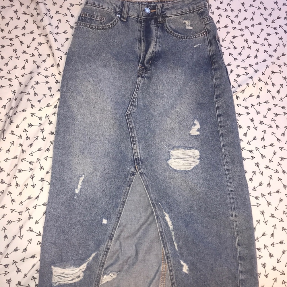 &DENIM light blue long jean skirt, high wasted